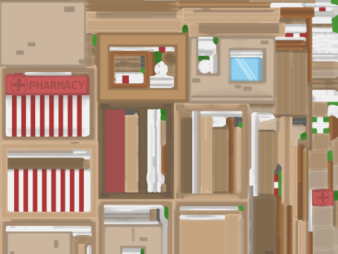 Cartoon building 3D Model
