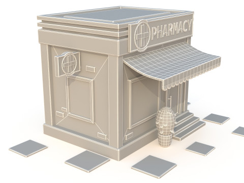Cartoon building 3D Model