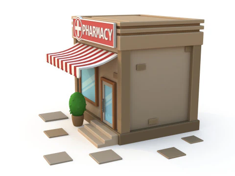 Cartoon building 3D Model