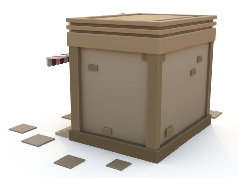 Cartoon building 3D Model