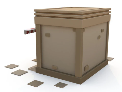 Cartoon building 3D Model