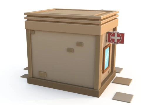 Cartoon building 3D Model