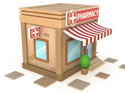 Cartoon building 3D Model