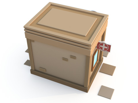 Cartoon building 3D Model