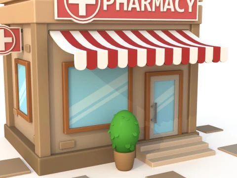 Cartoon building 3D Model
