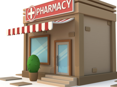 Cartoon building 3D Model