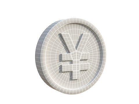 Japanese Yen Coin Model 3D