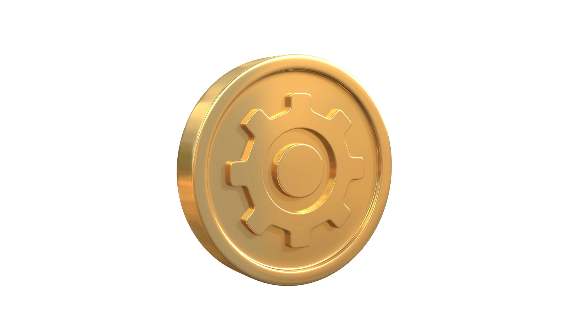 Gear coin 3D Model .c4d .max .obj .3ds .fbx .stl .blend 