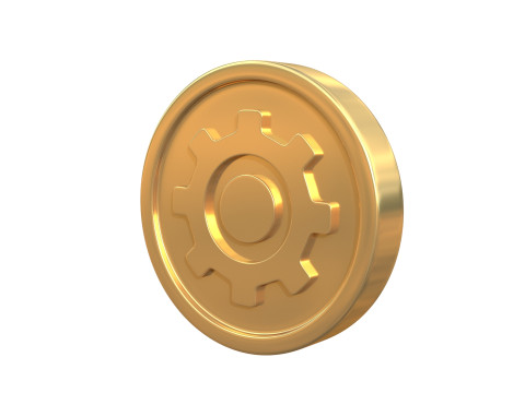 Gear coin Modelo 3D