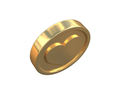 Heart coin 3D Model