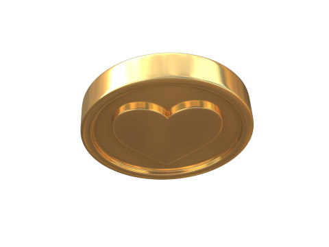 Heart coin 3D Model