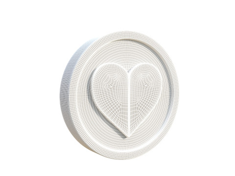 Heart coin 3D Model