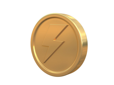Lightning Coin 3D Модель