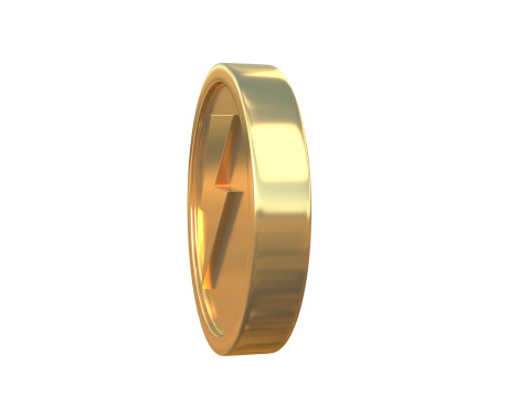 Lightning Coin 3D Модель