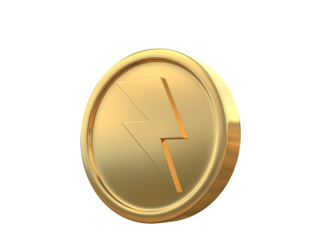 Lightning Coin 3D Модель