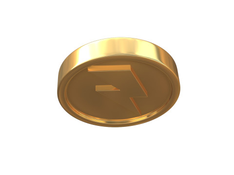 Lightning Coin 3D Модель
