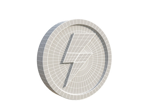 Lightning Coin 3D Модель