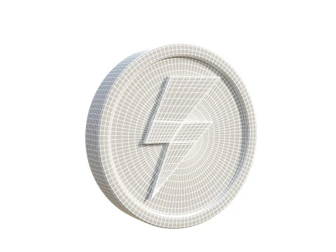 Moneta del fulmine Modello 3D