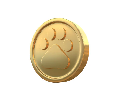 Paw coin 3D Model