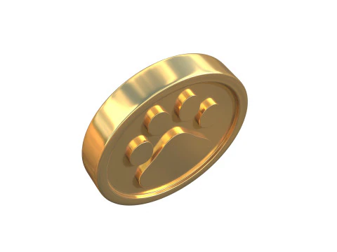 Paw coin 3D Model