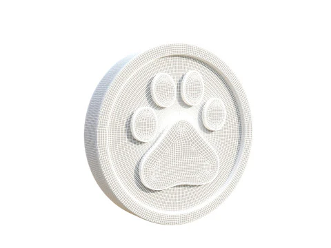 Paw coin 3D Model