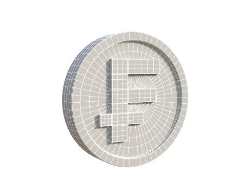 Franc coin 3D Model