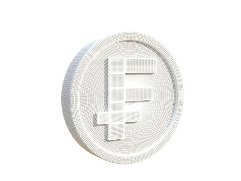 Franc coin 3D Model