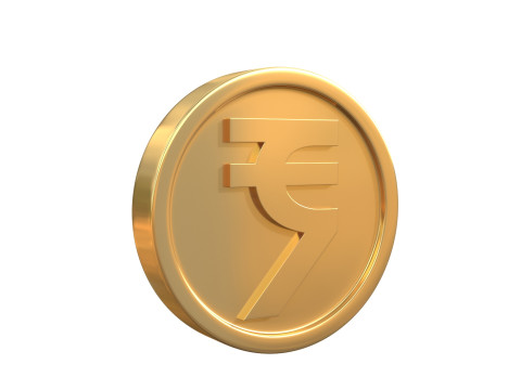 Rupee coin 3D Model