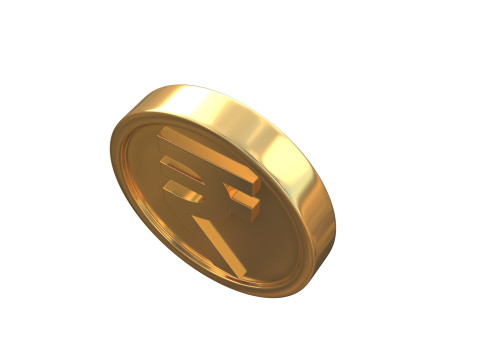 Rupee coin 3D Model