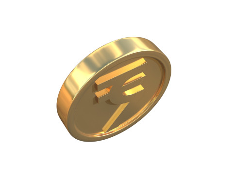 Rupee coin 3D Model
