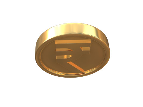 Rupee coin 3D Model