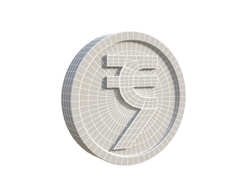 Rupee coin 3D Model