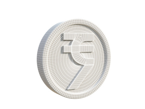 Rupee coin 3D Model