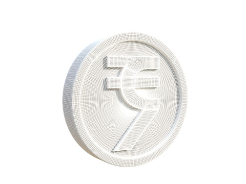 Rupee coin 3D Model