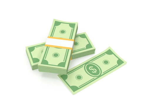 Stylized wad of money 3D Model