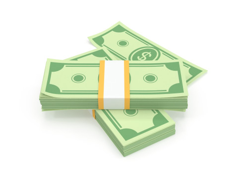 Stylized wad of money 3D Model