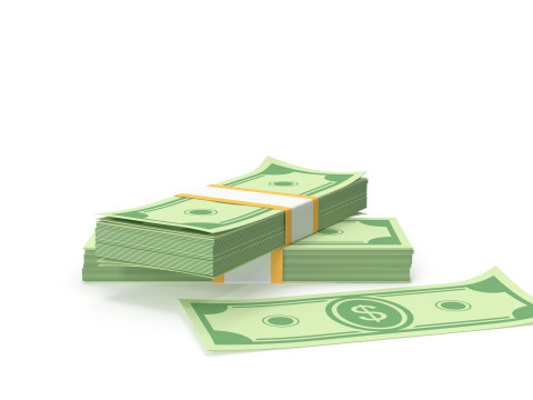Stylized wad of money 3D Model