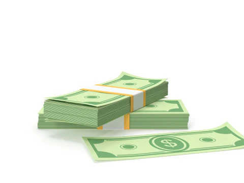 Stylized wad of money 3D Model