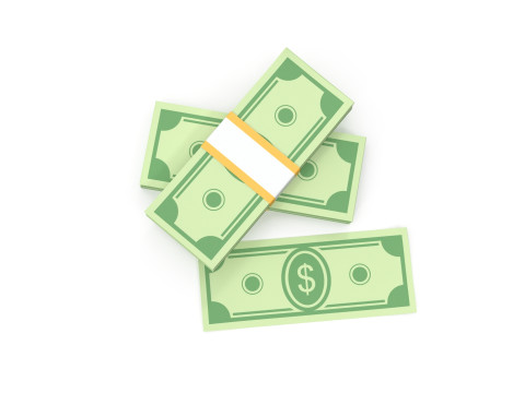 Stylized wad of money 3D Model