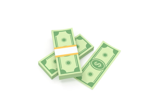 Stylized wad of money 3D Model