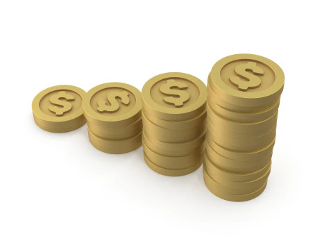 Dollar coins 3D Model