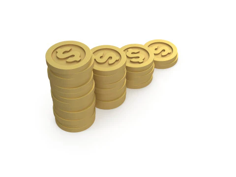 Dollar coins 3D Model