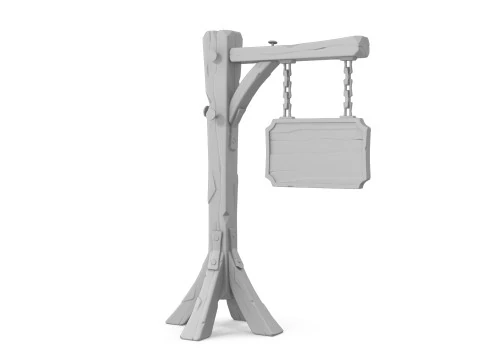 Stilize orta&ccedil;ağ işareti 3D Model