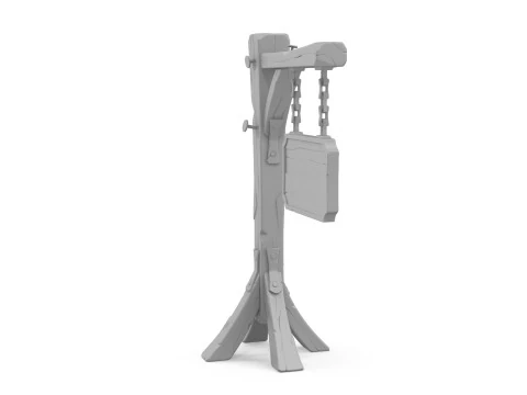 Stylized medieval sign 3D Model
