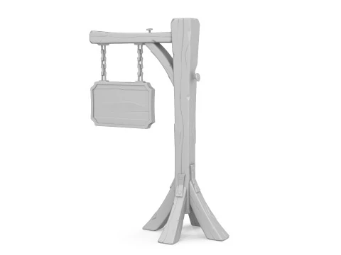 Stylized medieval sign 3D Model