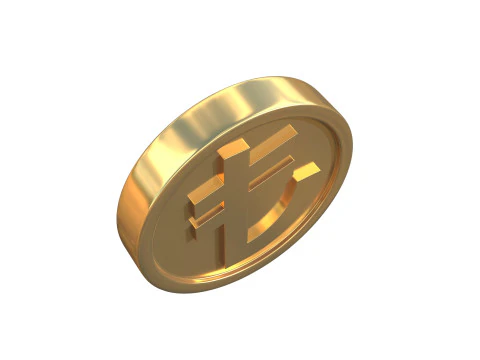 Turkish Lira Coin 3D Model
