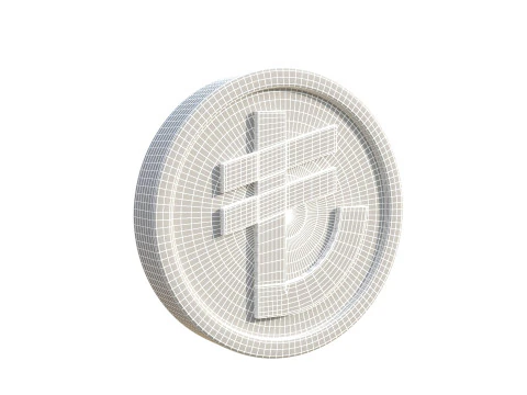 Turkish Lira Coin 3D Model