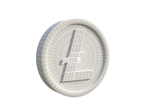 Litecoin Modelo 3D