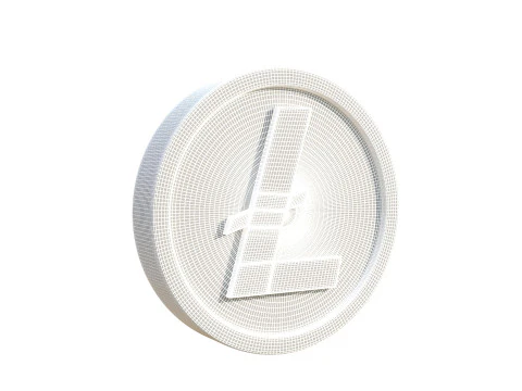 Litecoin Modelo 3D