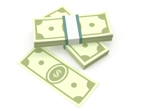 Stylized wad of money 3D Model